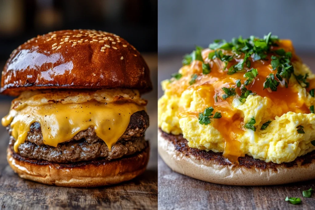 What is Colby Jack cheese good for? showing burger and eggs with colby jack cheese