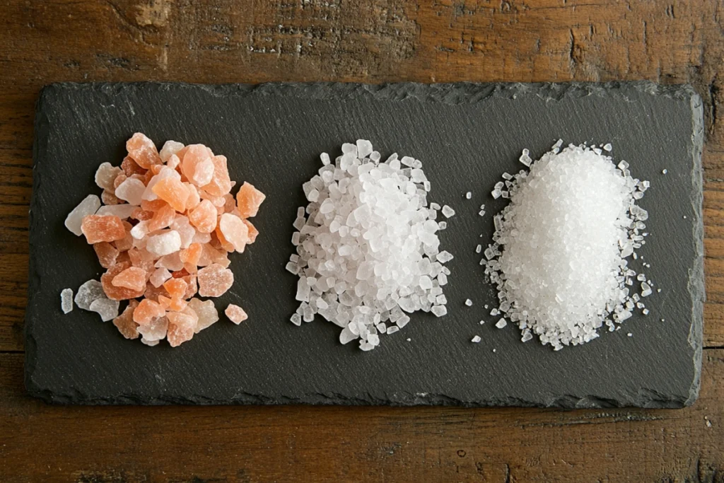 Fleur de Sel compared with Himalayan and Maldon salts
Title: Comparing Fleur de Sel and Other Gourmet Salts