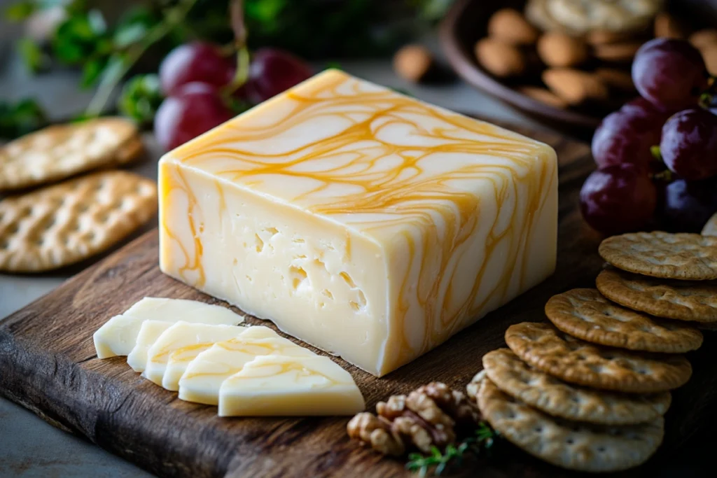 Close-up view of this cheese.