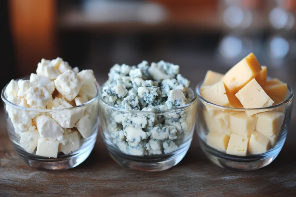 Nutritional comparison of blue cheese crumbles